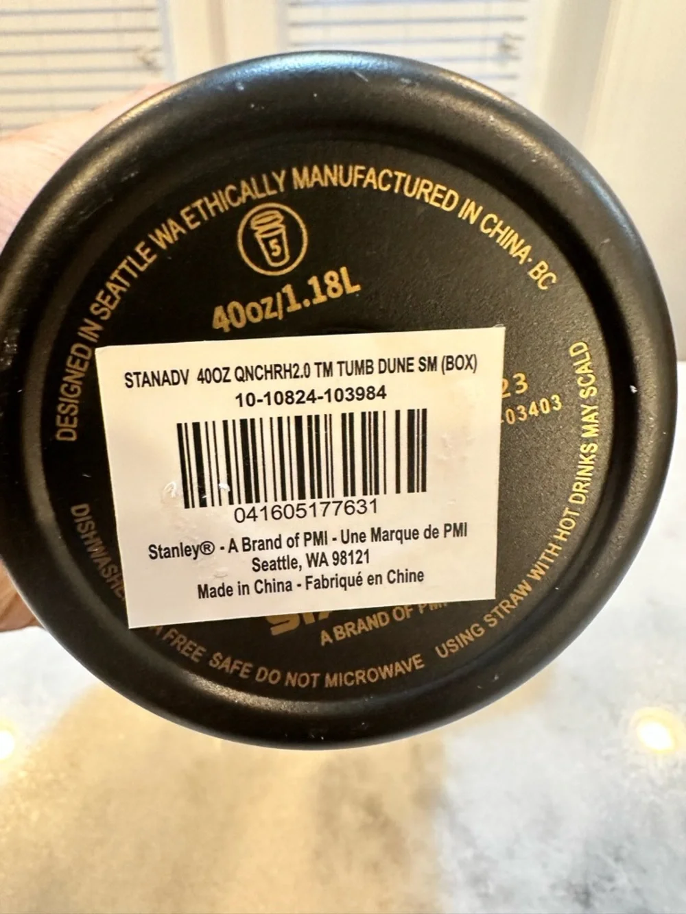 Stanley Chanel Unique Collaboration 40oz Black & Gold Tumbler - Picture 7 of 8